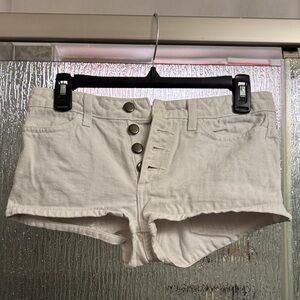 American Apparel Button Fly Jean Shorts